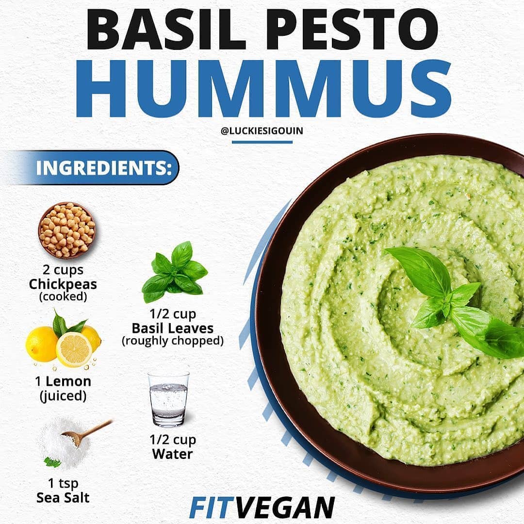 Basil Pesto Hummus Dip