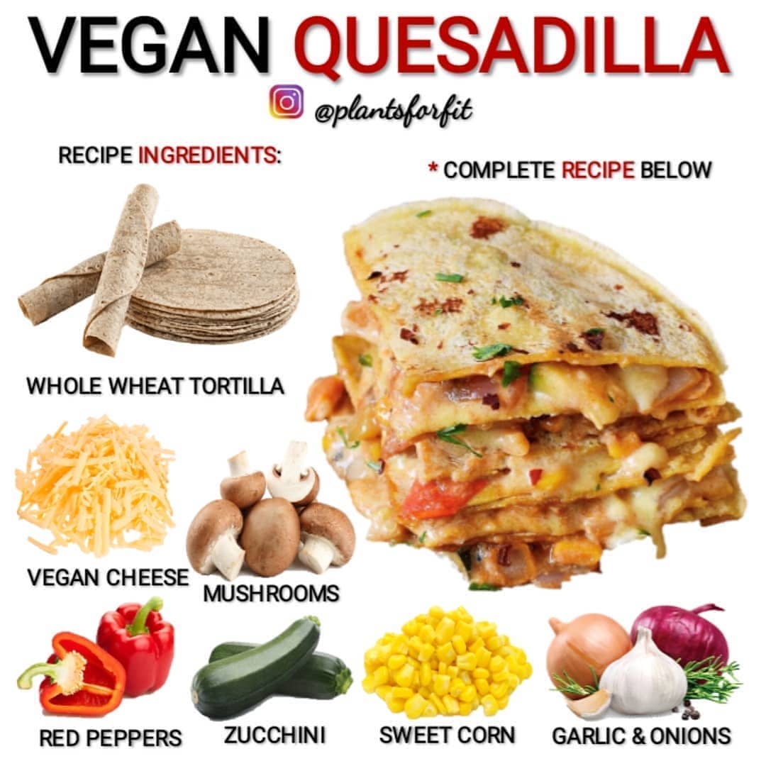 Vegan Quesadillas with Sautéed Vegetables