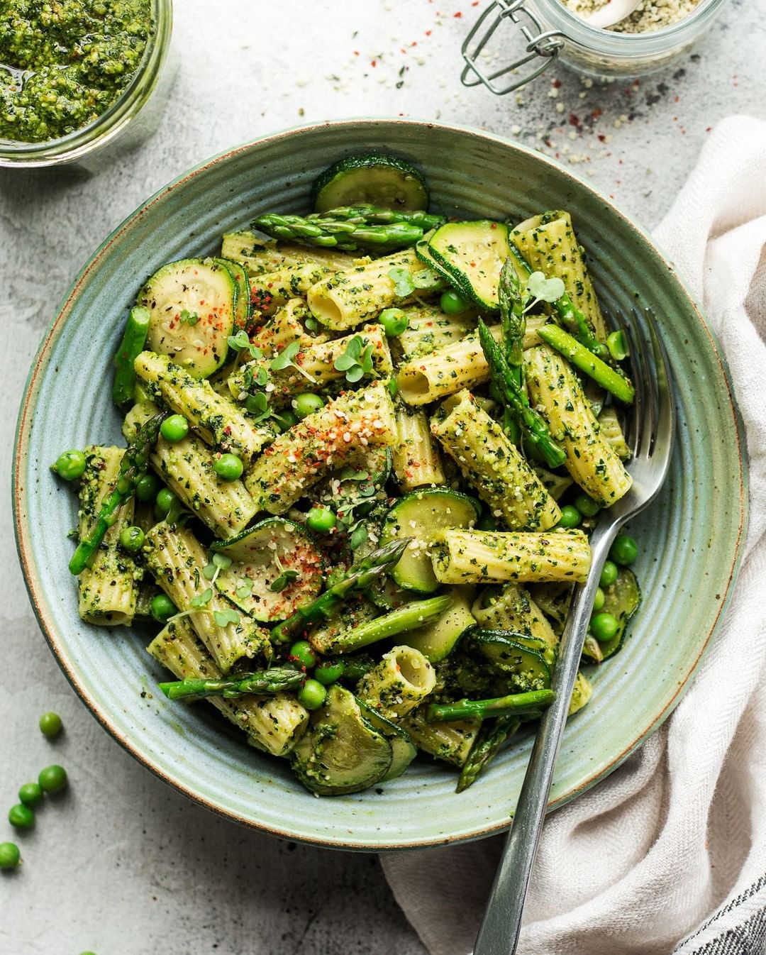 Homemade Pesto with Fresh Spirulina