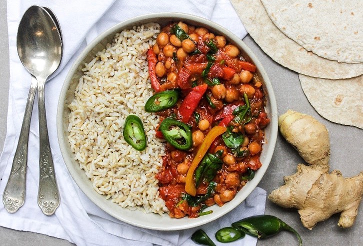 Spicy Chickpea Jalfrezi Curry