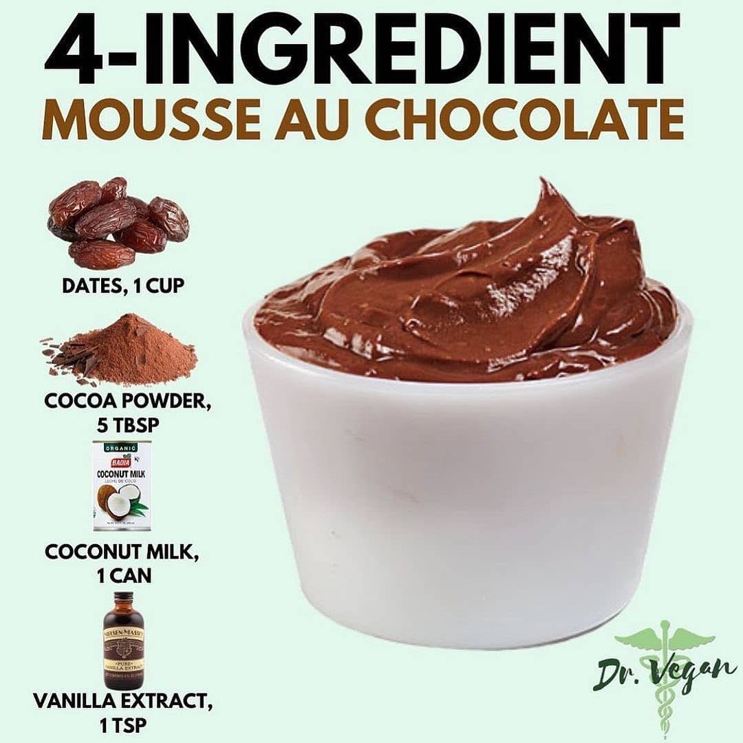Vegan Chocolate Mousse with Four Ingredients