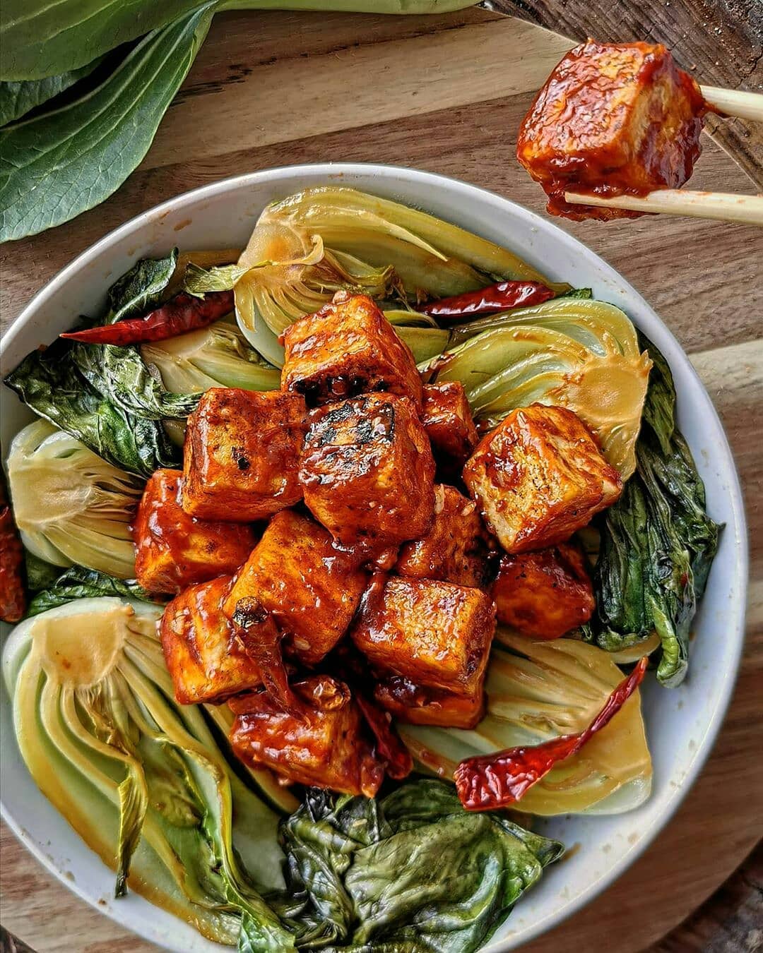 Sweet and Sour Tofu with Asian Greens