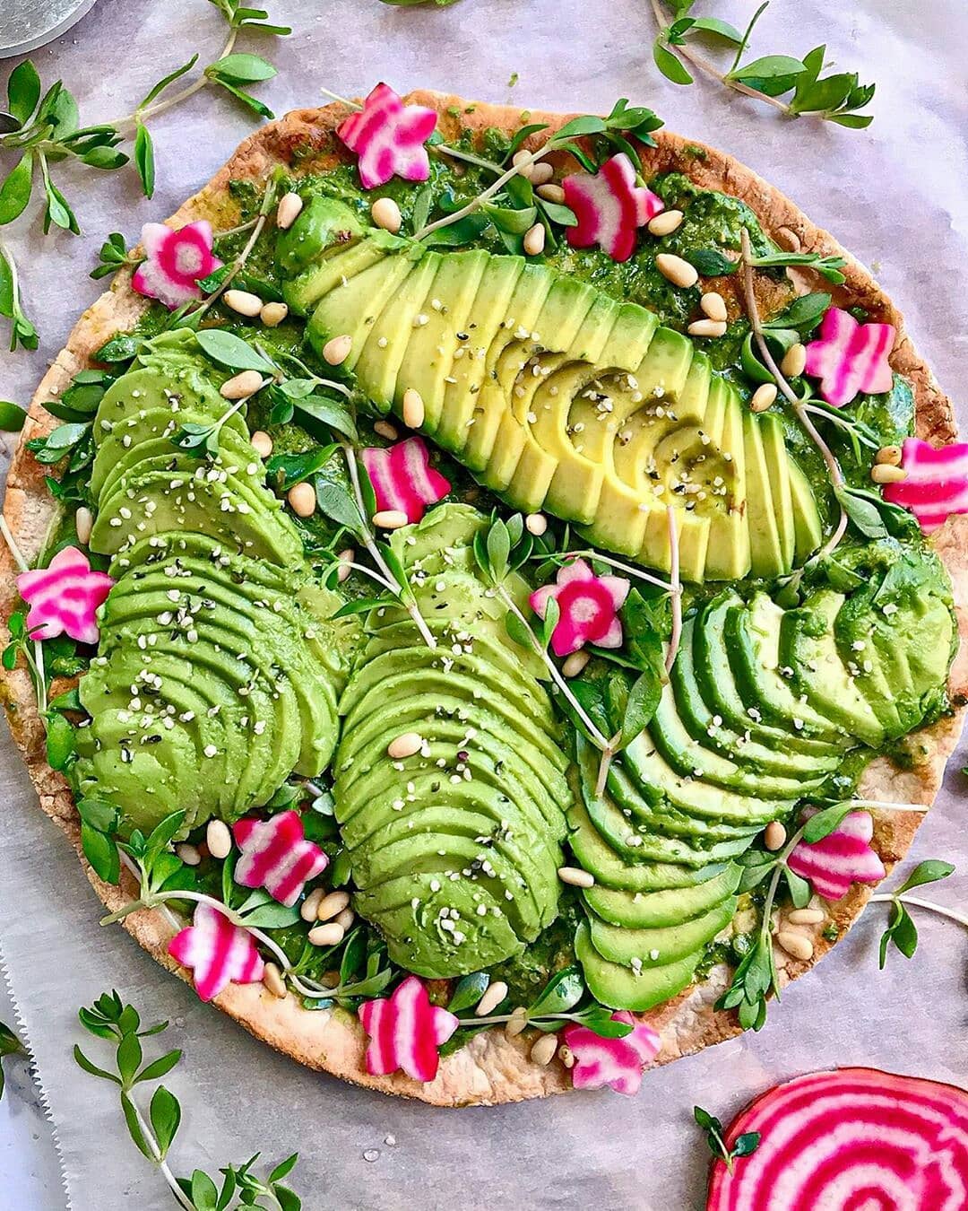 Avocado Pesto Pizza