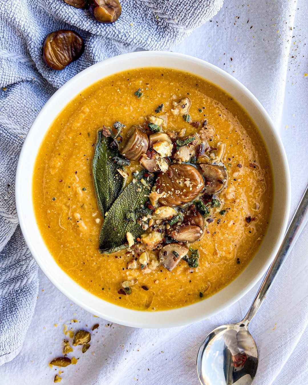 Roast Cauliflower and Butternut Squash Soup