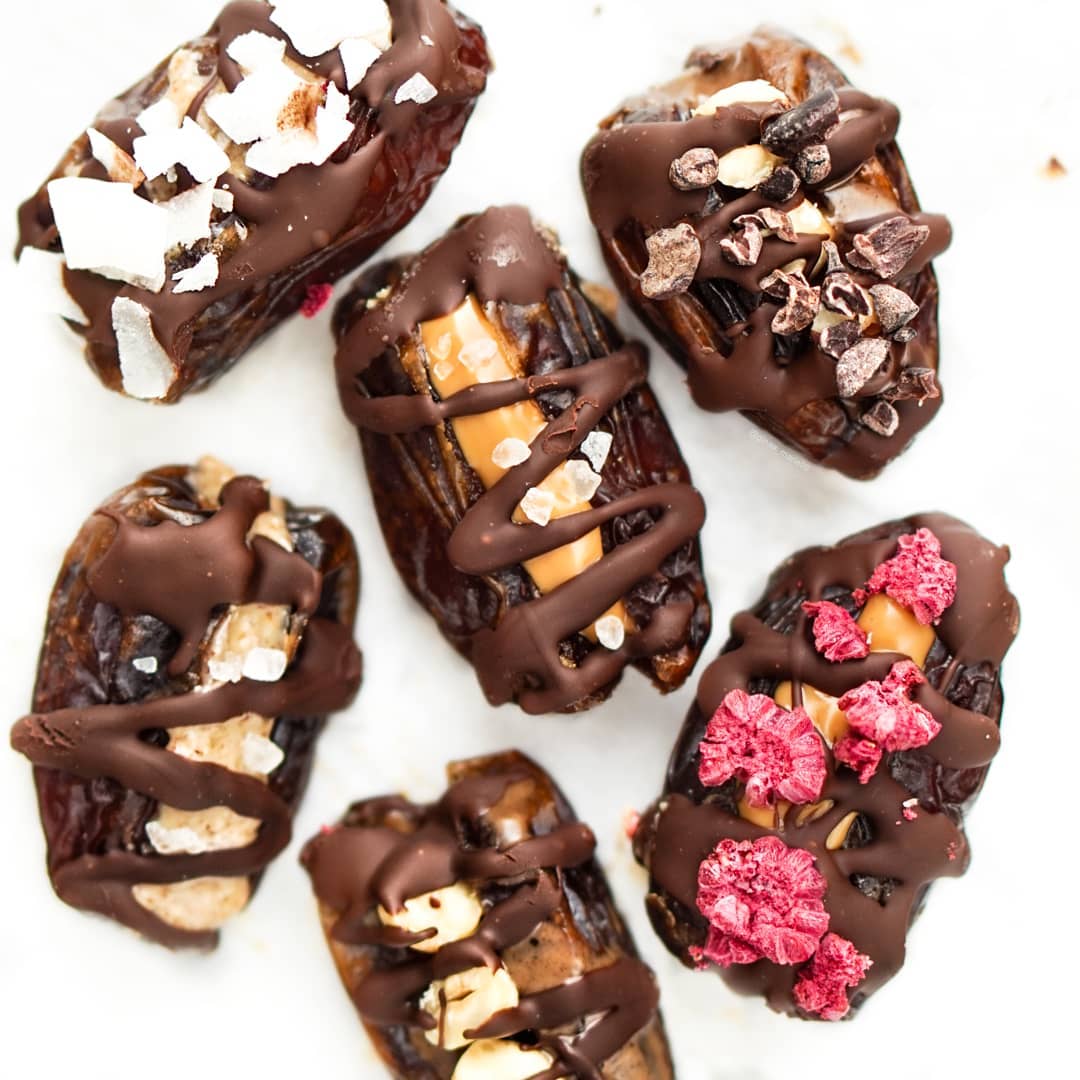 Stuffed Medjool Dates Healthy Snack Idea