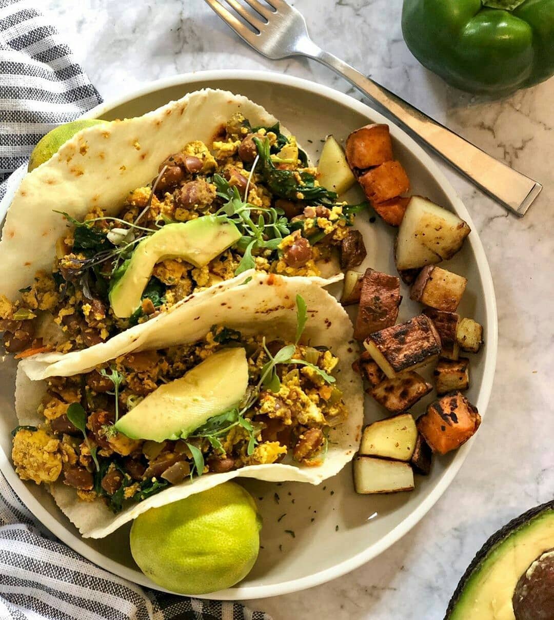 Tofu Scramble Breakfast Tacos