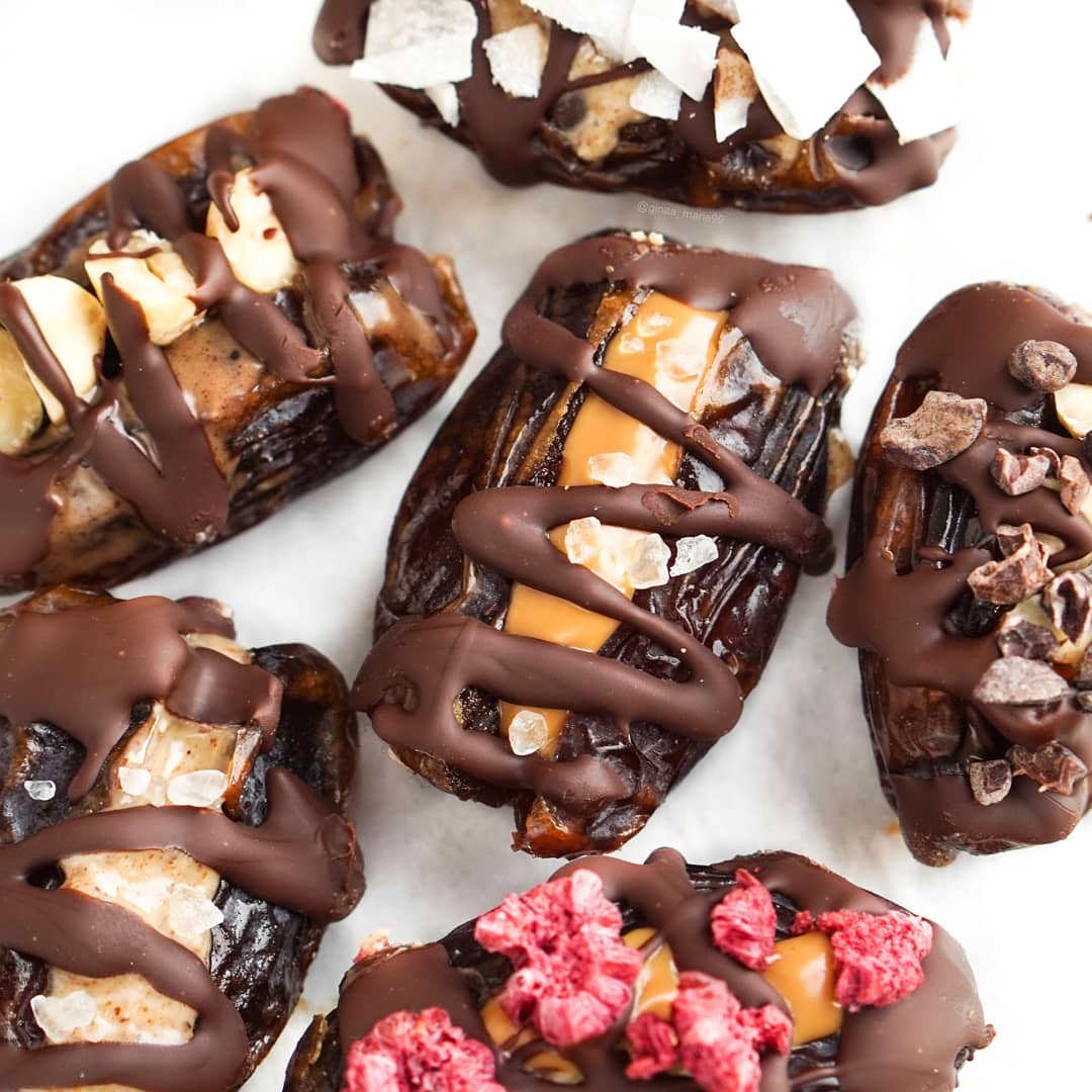 Stuffed Medjool Dates Healthy Snack Idea