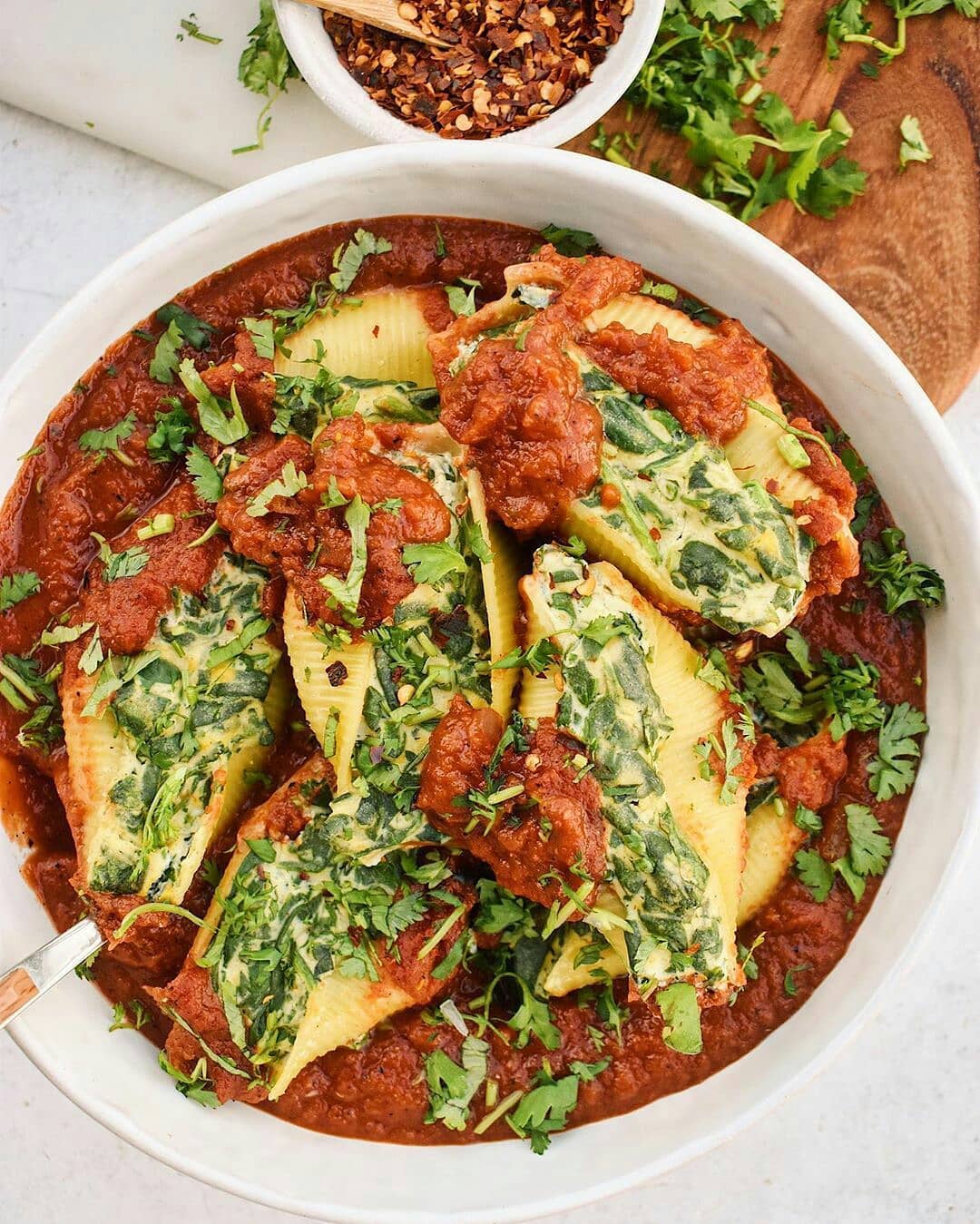 Vegan Ricotta Stuffed Pasta