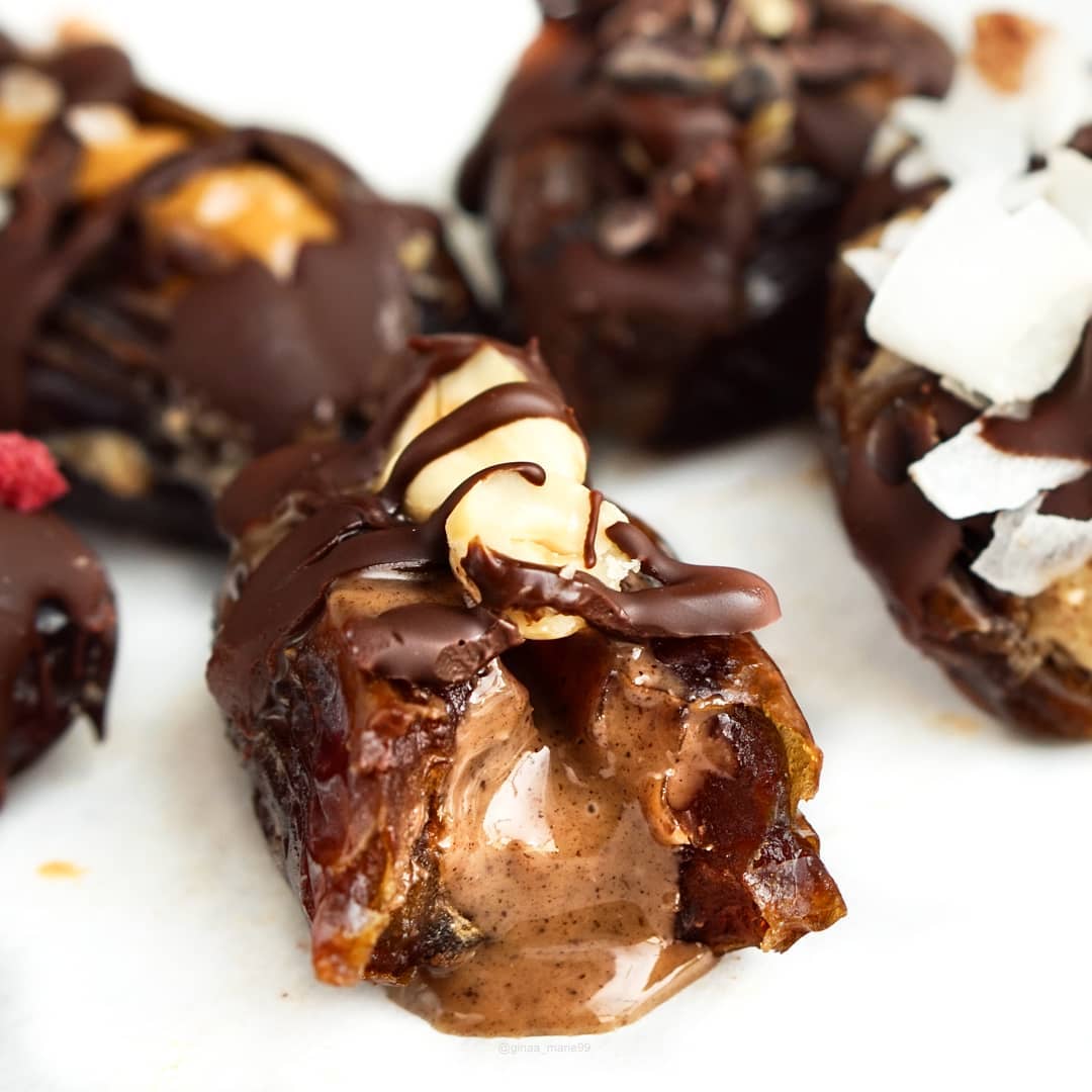Stuffed Medjool Dates Healthy Snack Idea