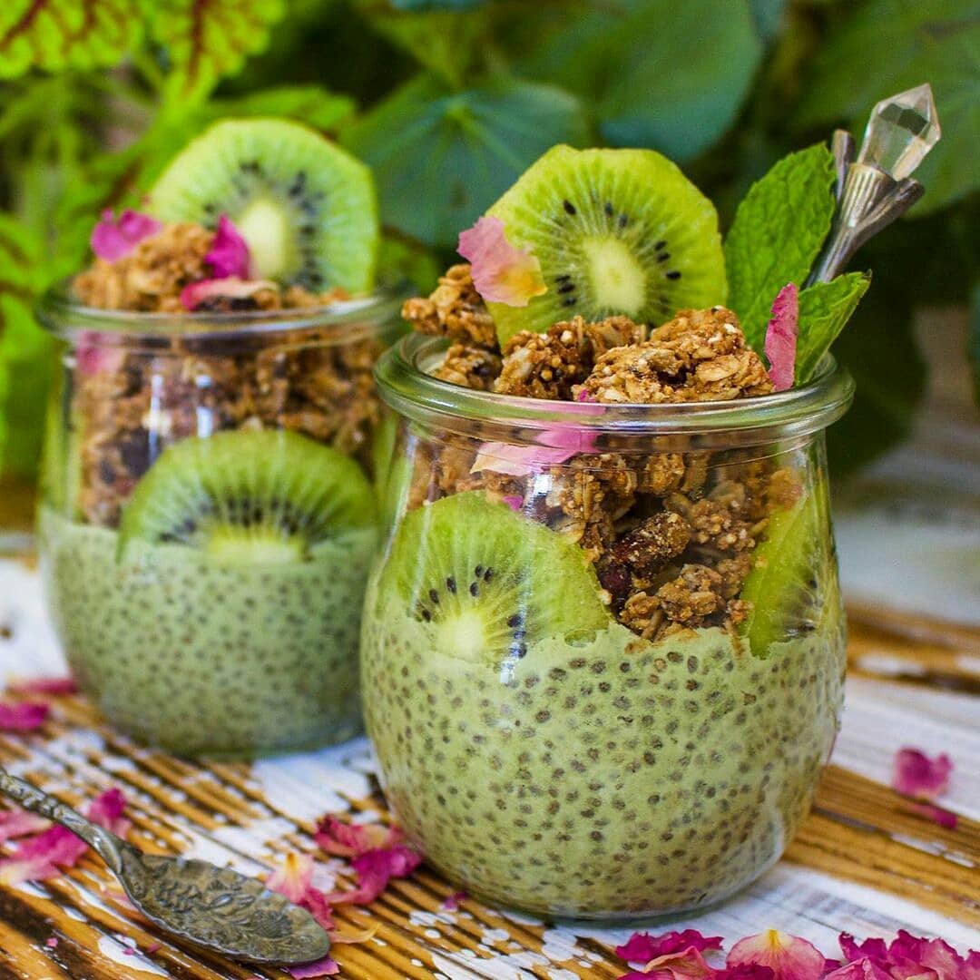 Matcha Chia Pots
