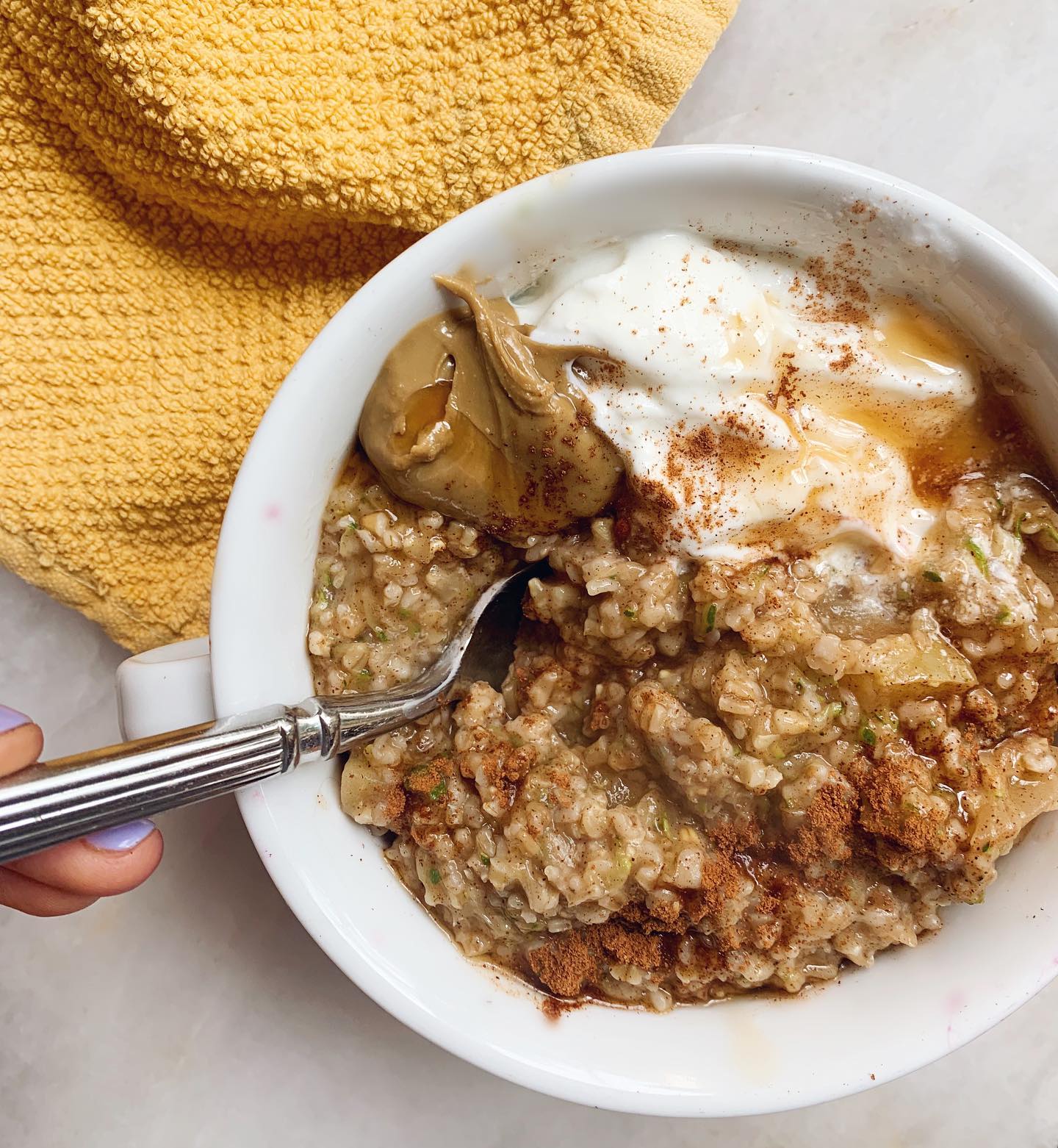 Apple Cinnamon Zucchini Steel Cut Oats