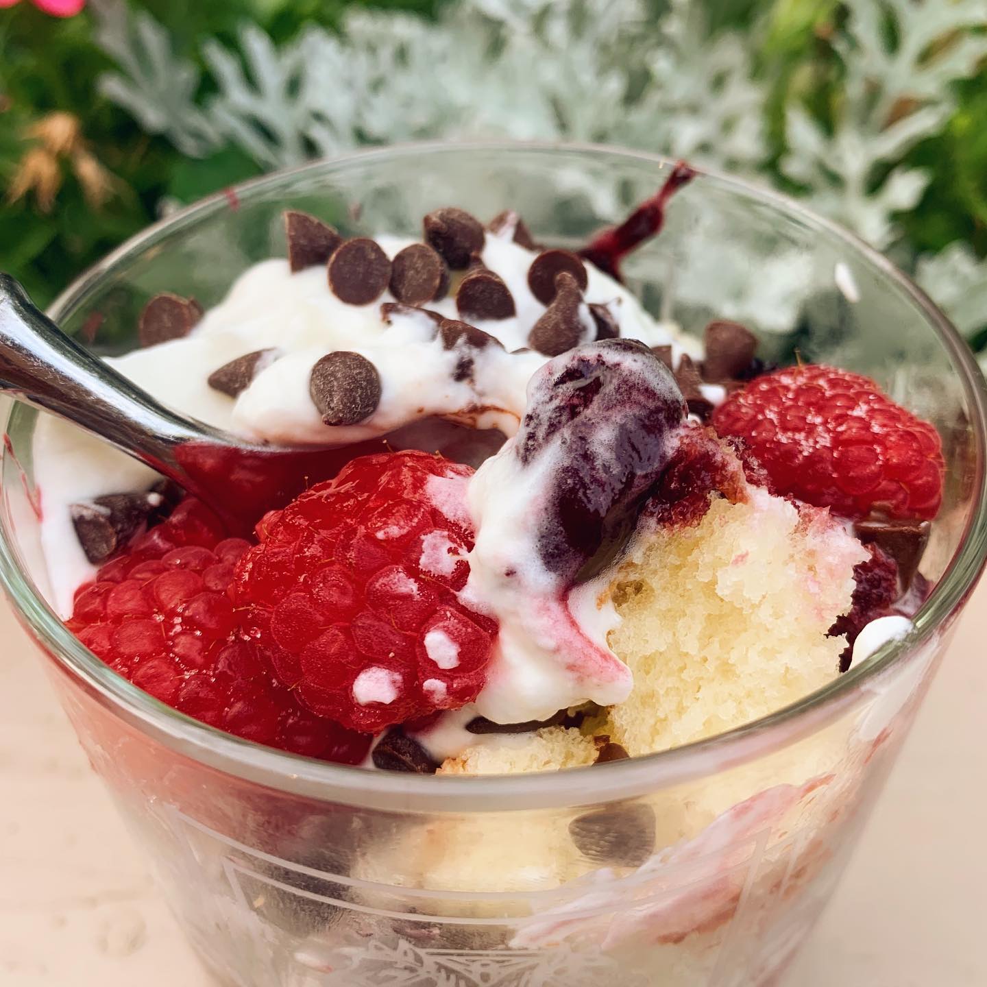 Cherry Bourbon Cake Parfaits