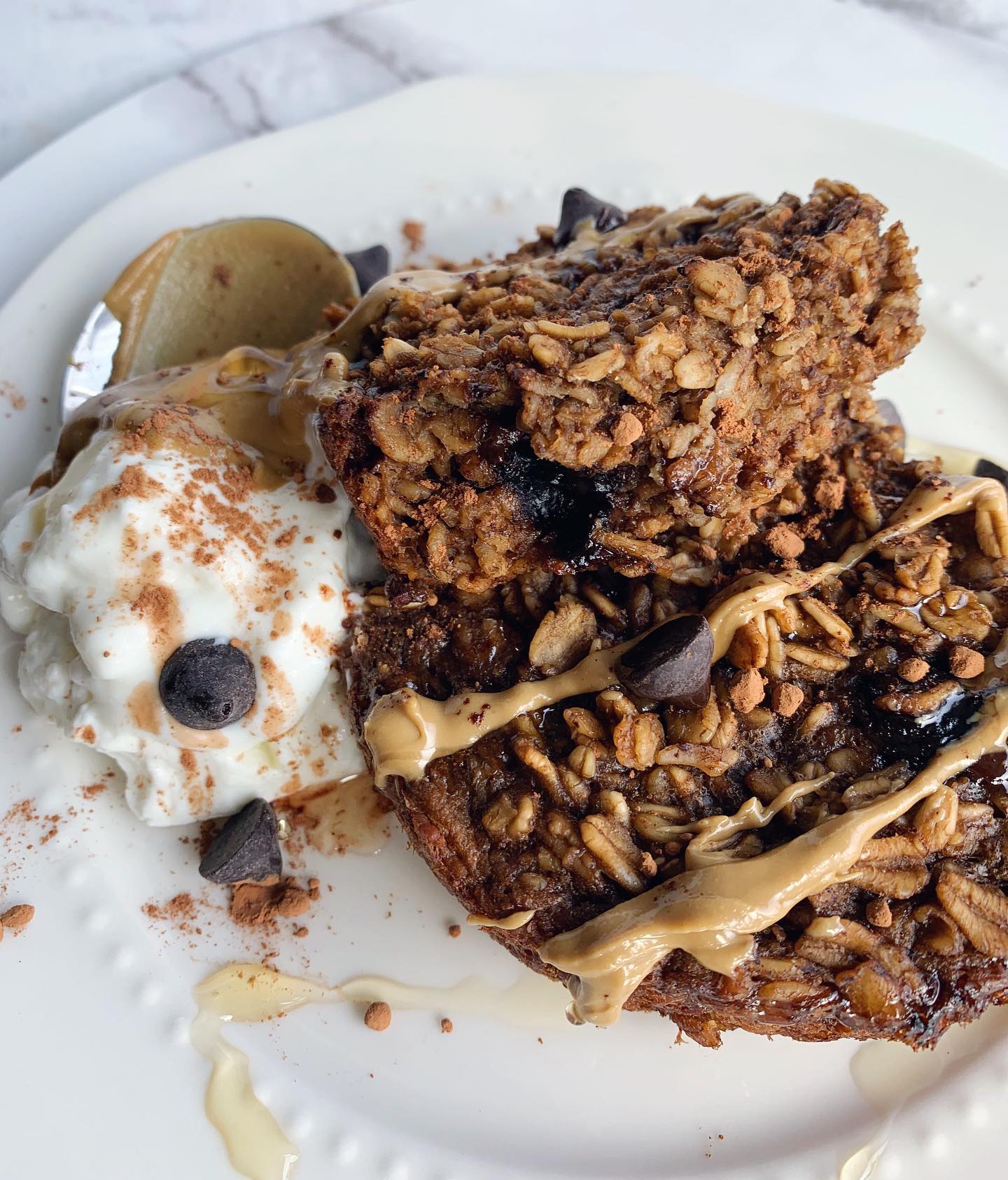 Mocha Baked Oatmeal Breakfast Dish