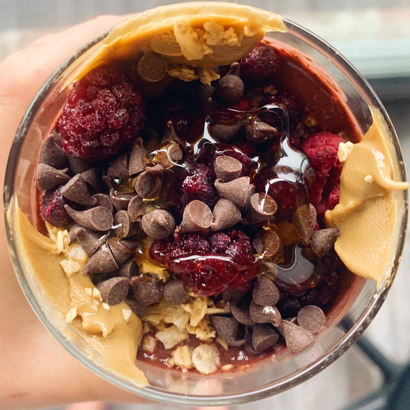 Berry Chocolate Smoothie with Toppings