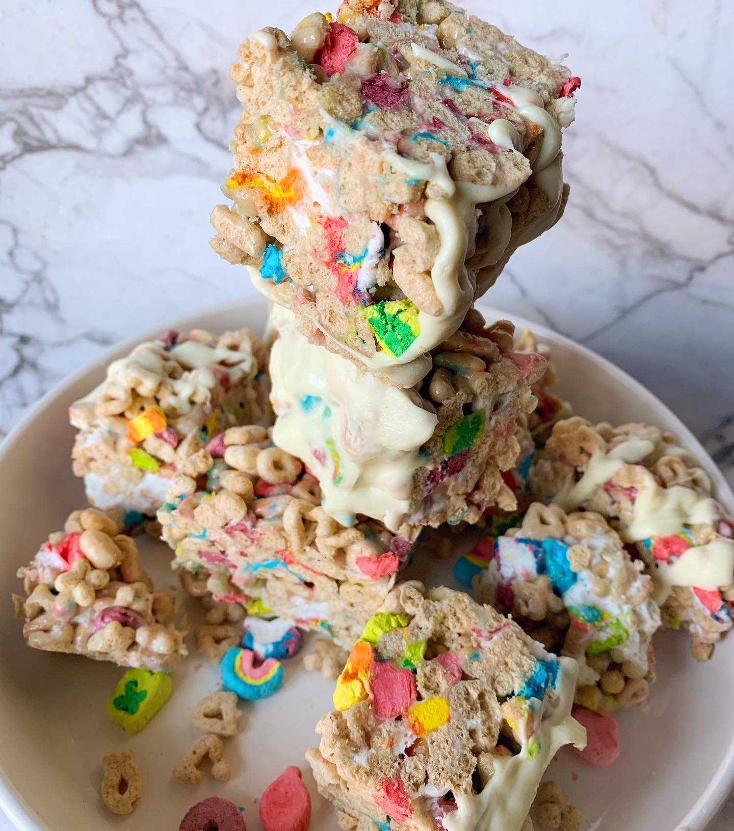 No-Bake Lucky Charms Cereal Treats