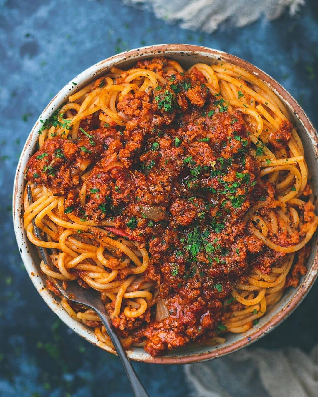 Vegan Bolognese Spaghetti