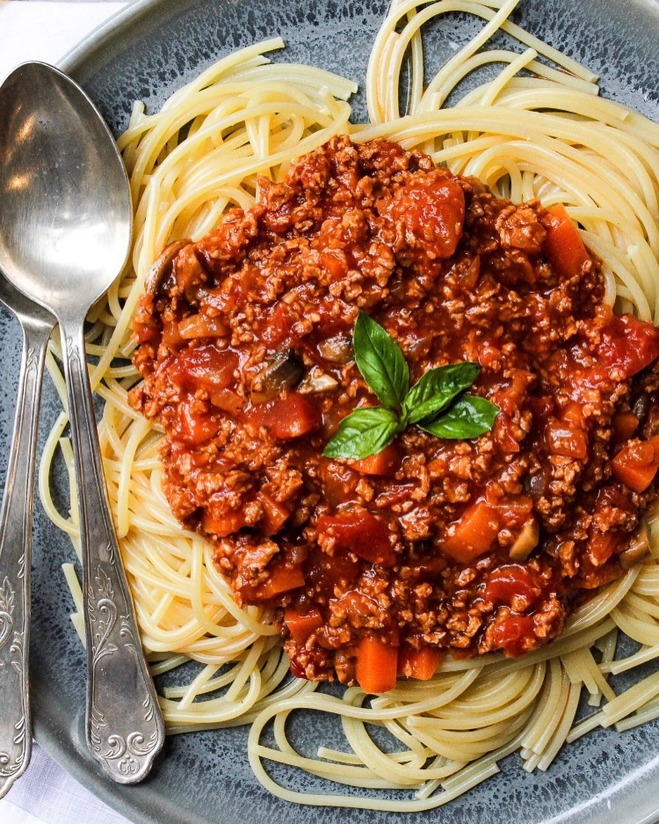 Vegan Soya Mince Bolognese