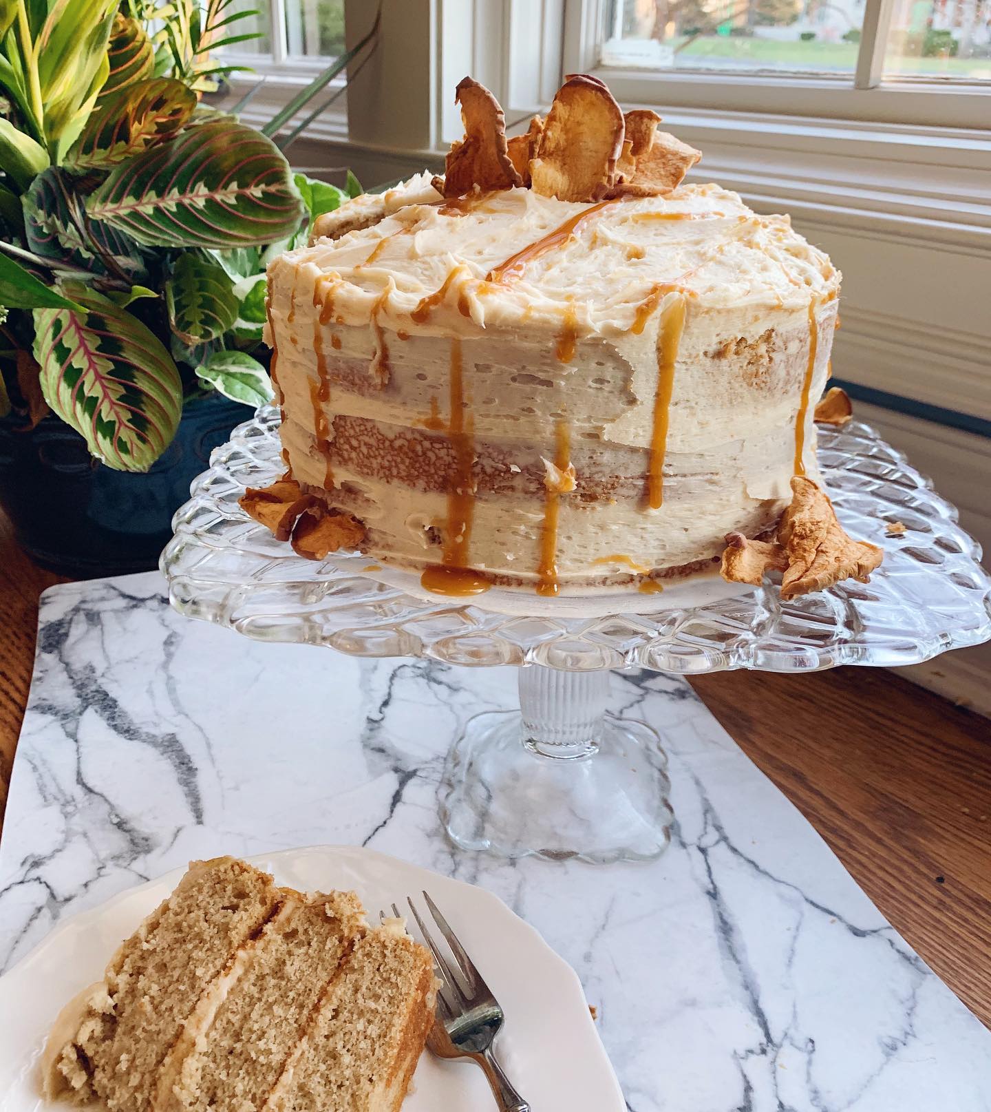 Gluten-Free Spiced Apple Cake with Caramel Buttercream
