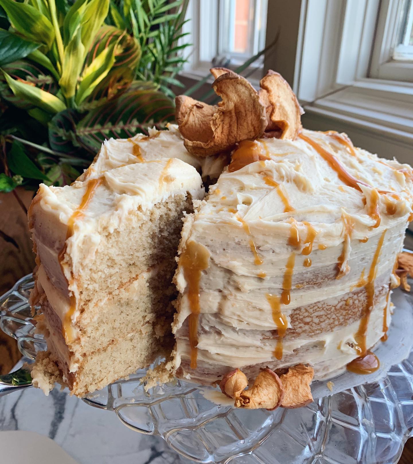 Gluten-Free Spiced Apple Cake with Caramel Buttercream