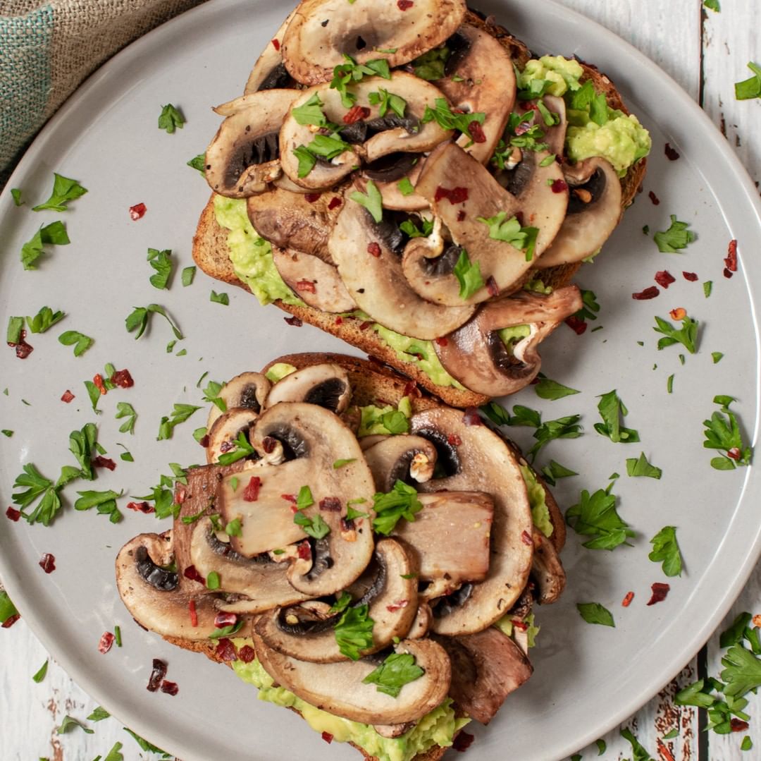 Quick Mushroom Avocado Toast