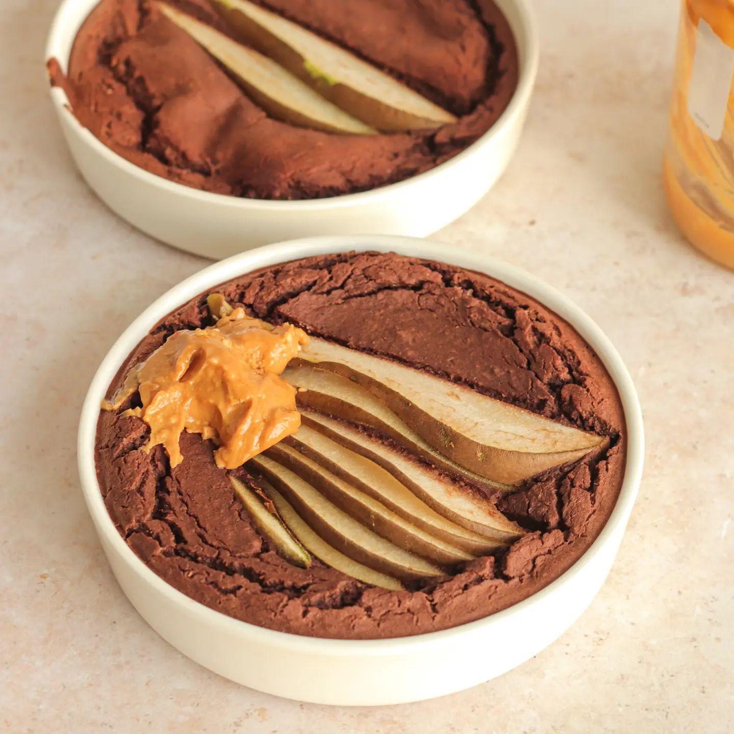 Spiced Ginger Pear Chocolate Baked Oatmeal
