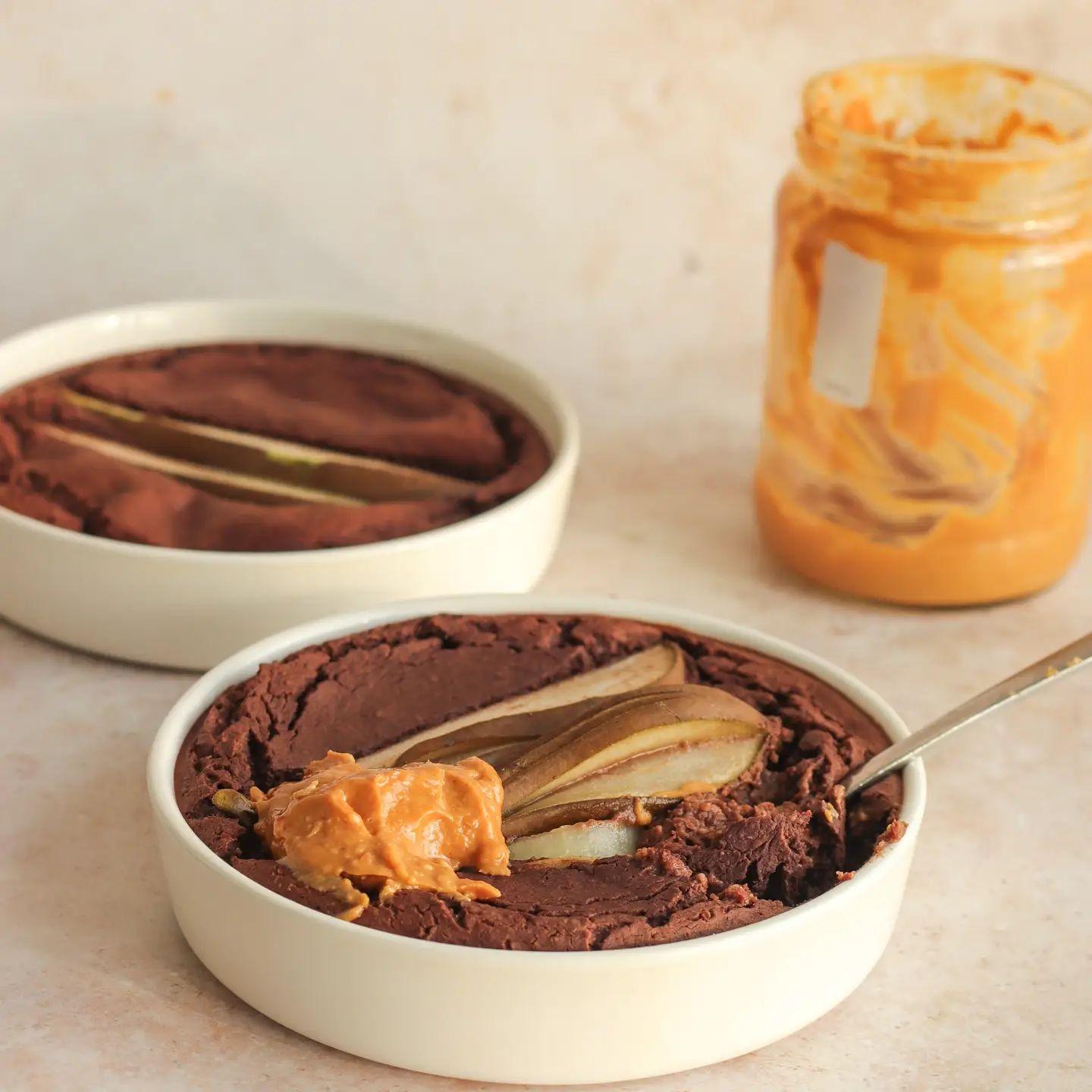 Spiced Ginger Pear Chocolate Baked Oatmeal