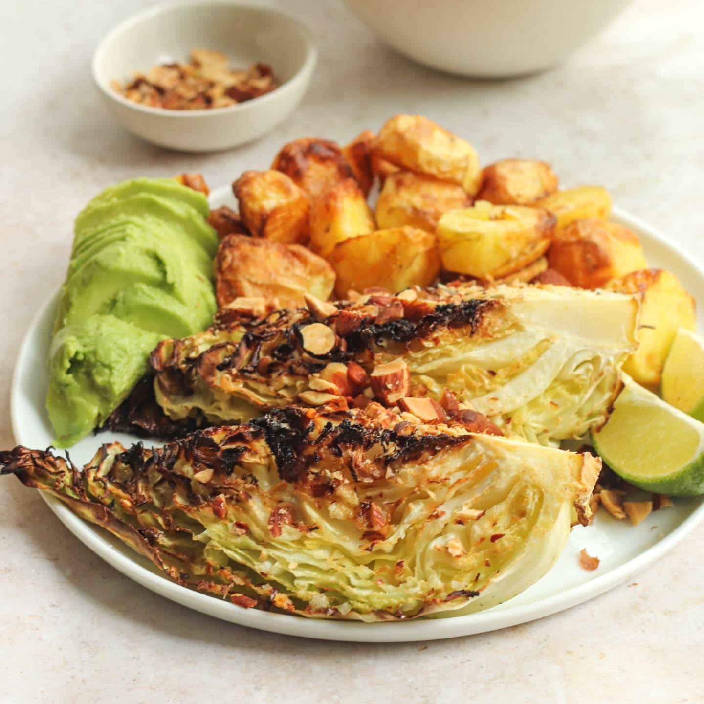 Roasted Pointed Cabbage with Airfried Potatoes