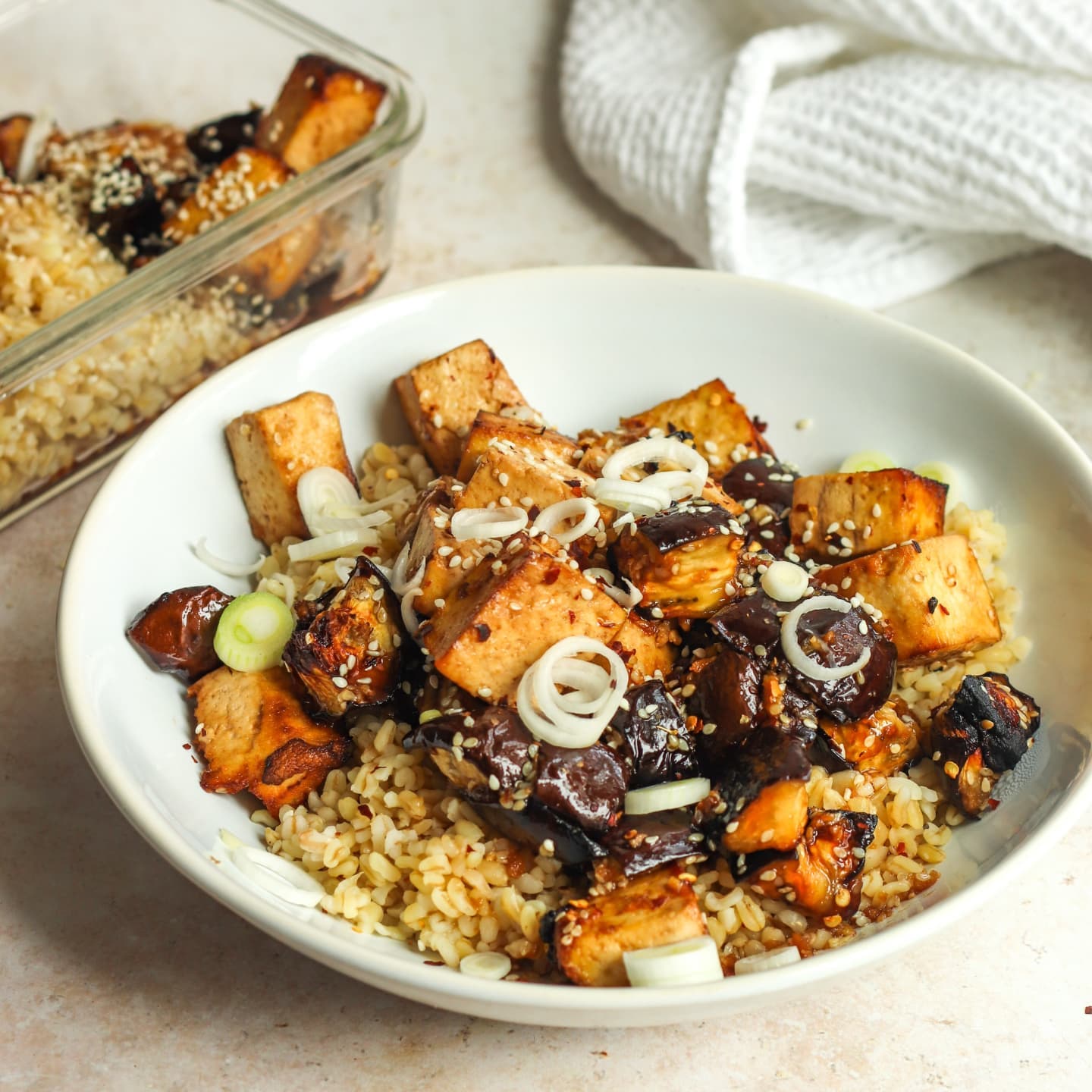 Flavorful Tofu and Eggplant Delight