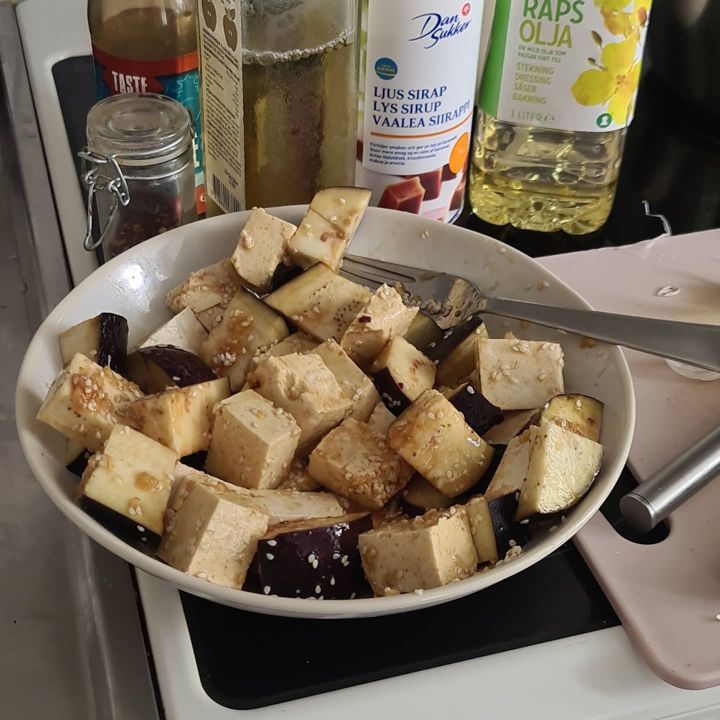 Flavorful Tofu and Eggplant Delight
