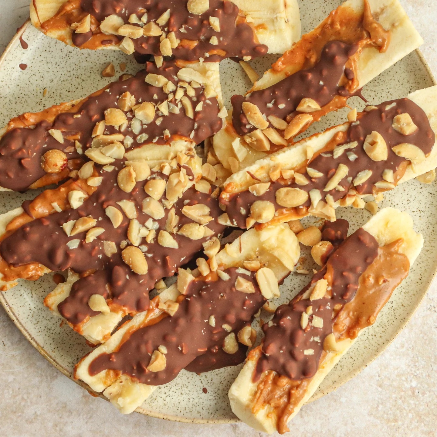 Frozen Banana Snickers-Inspired Treat