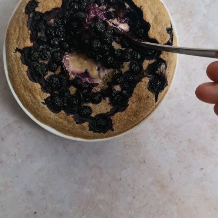 Baked Oat Flour Blueberry Breakfast Cake