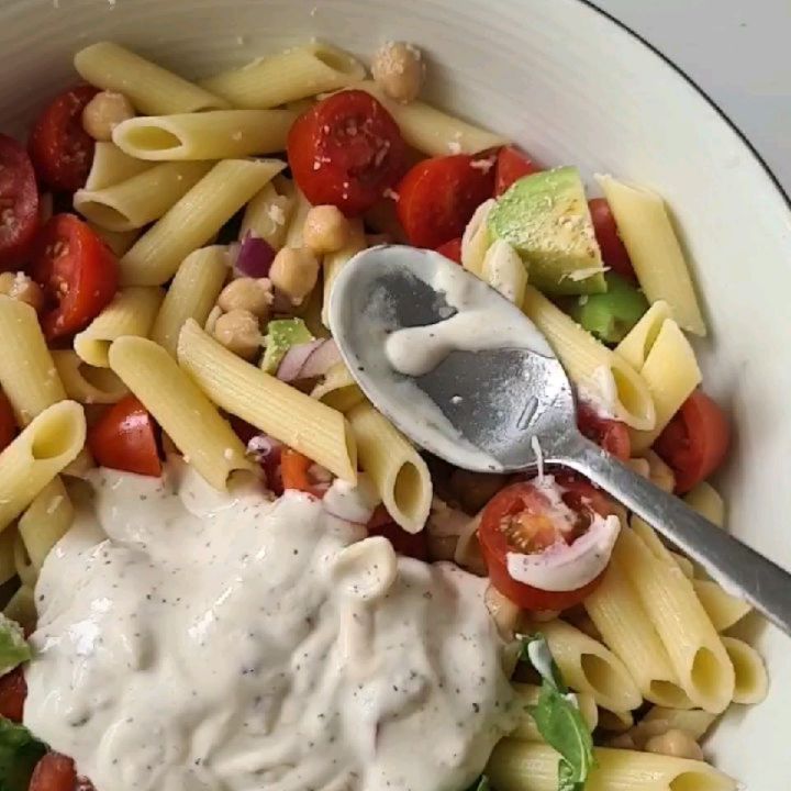 Creamy Vegan Pasta with Tofu and Vegetables