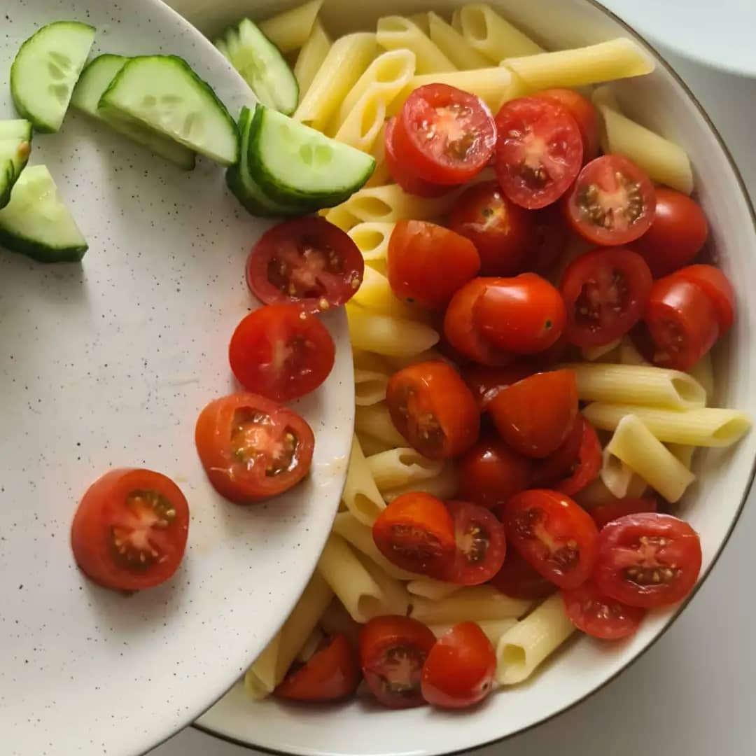 Creamy Vegan Pasta with Tofu and Vegetables