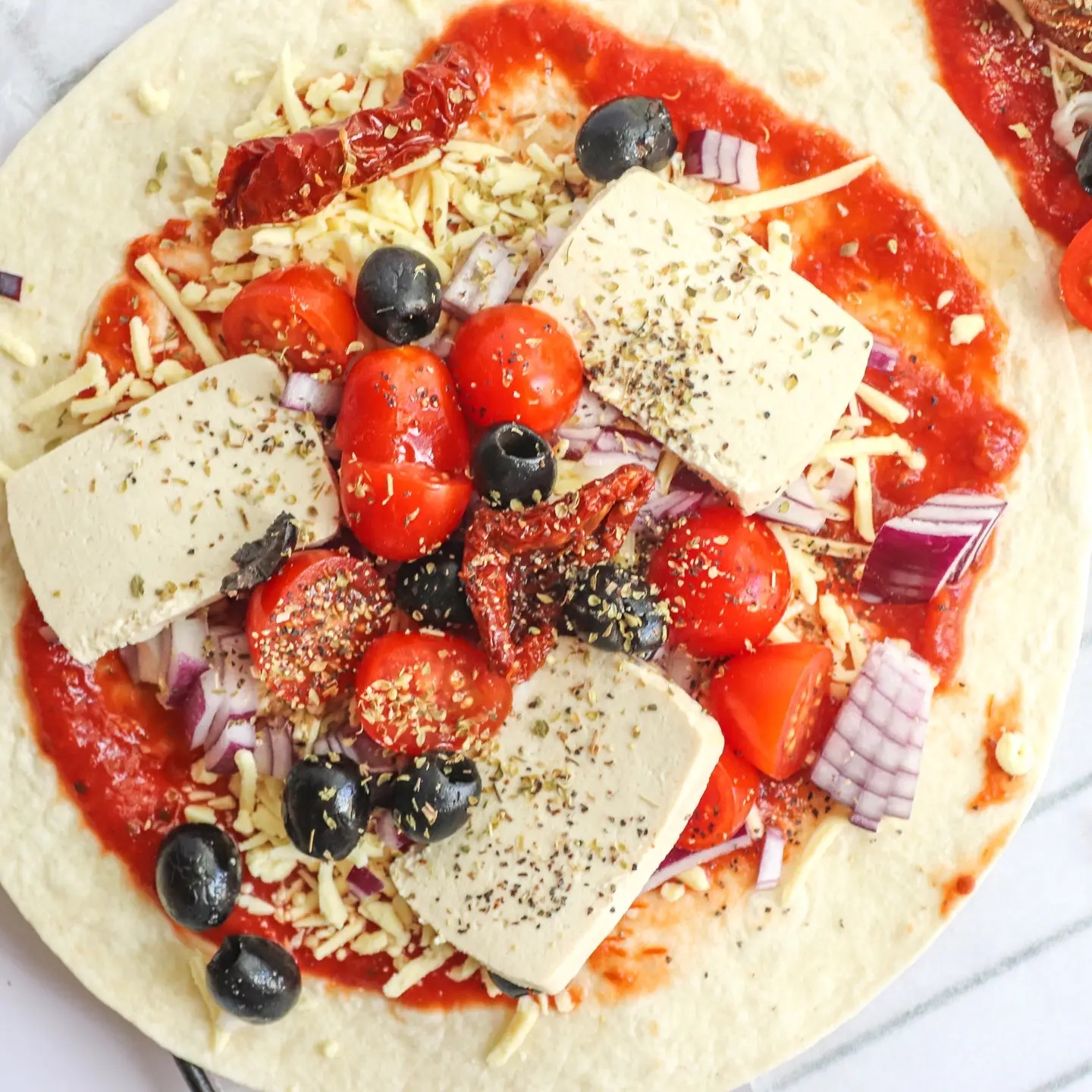 Simple Tortilla Pizza Snack