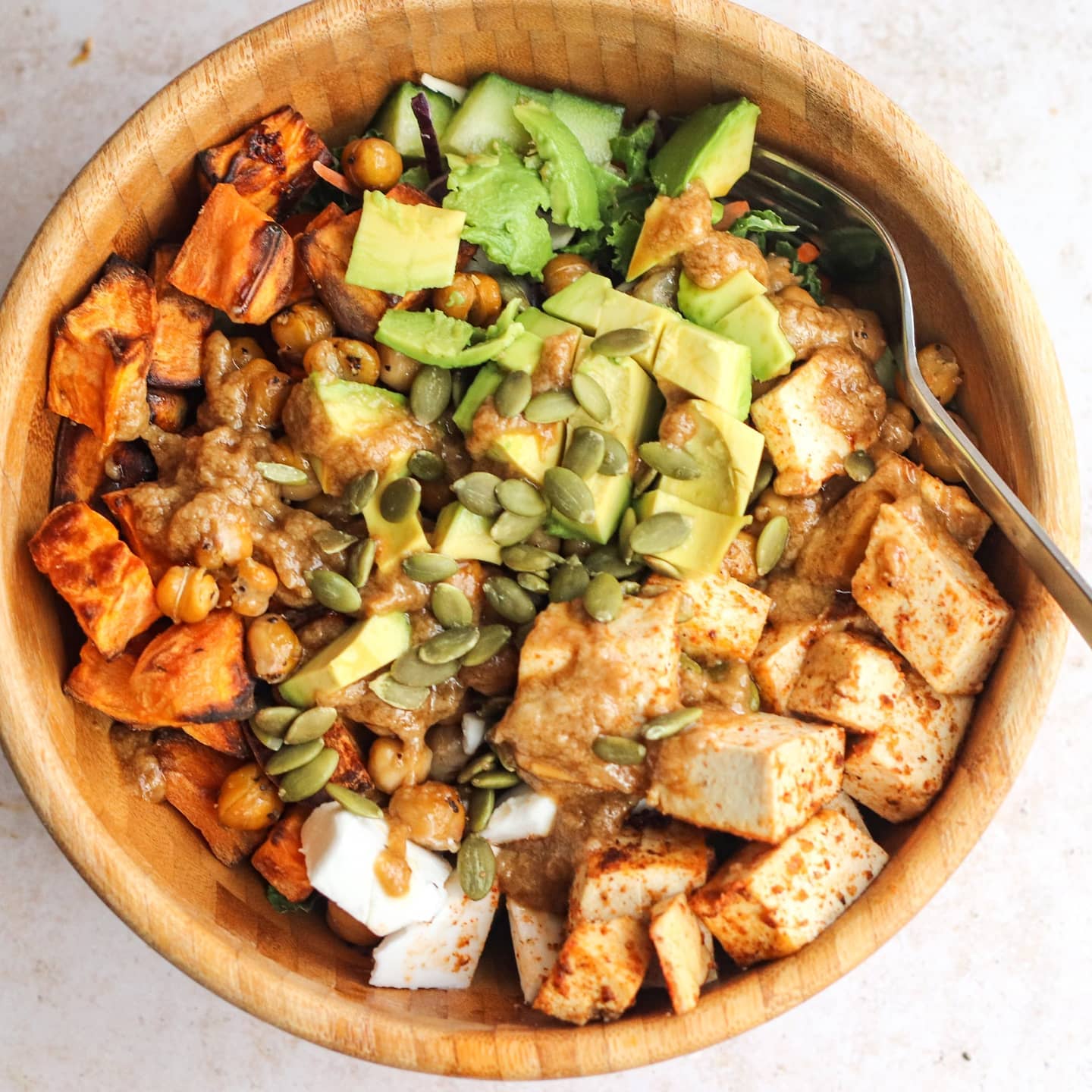 Vegan Buddha Bowl with Tahini Dressing