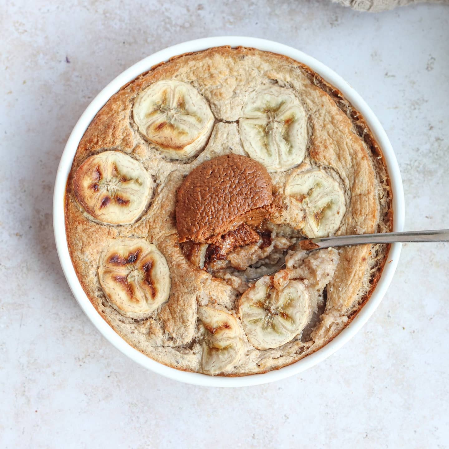 Baked Oatmeal with Banana and Almond Butter