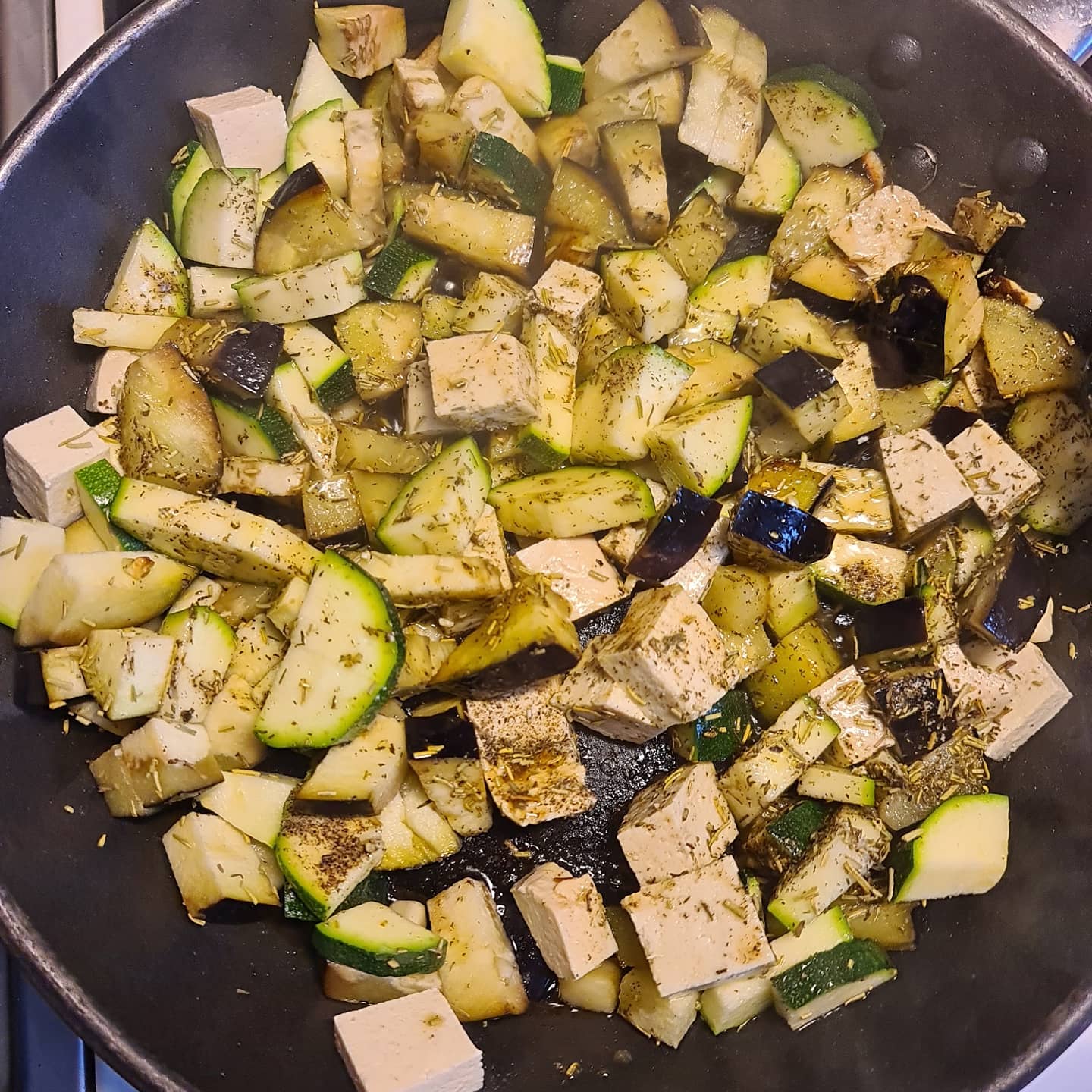 Quick and Delicious Pasta with Zucchini, Eggplant, and Tofu