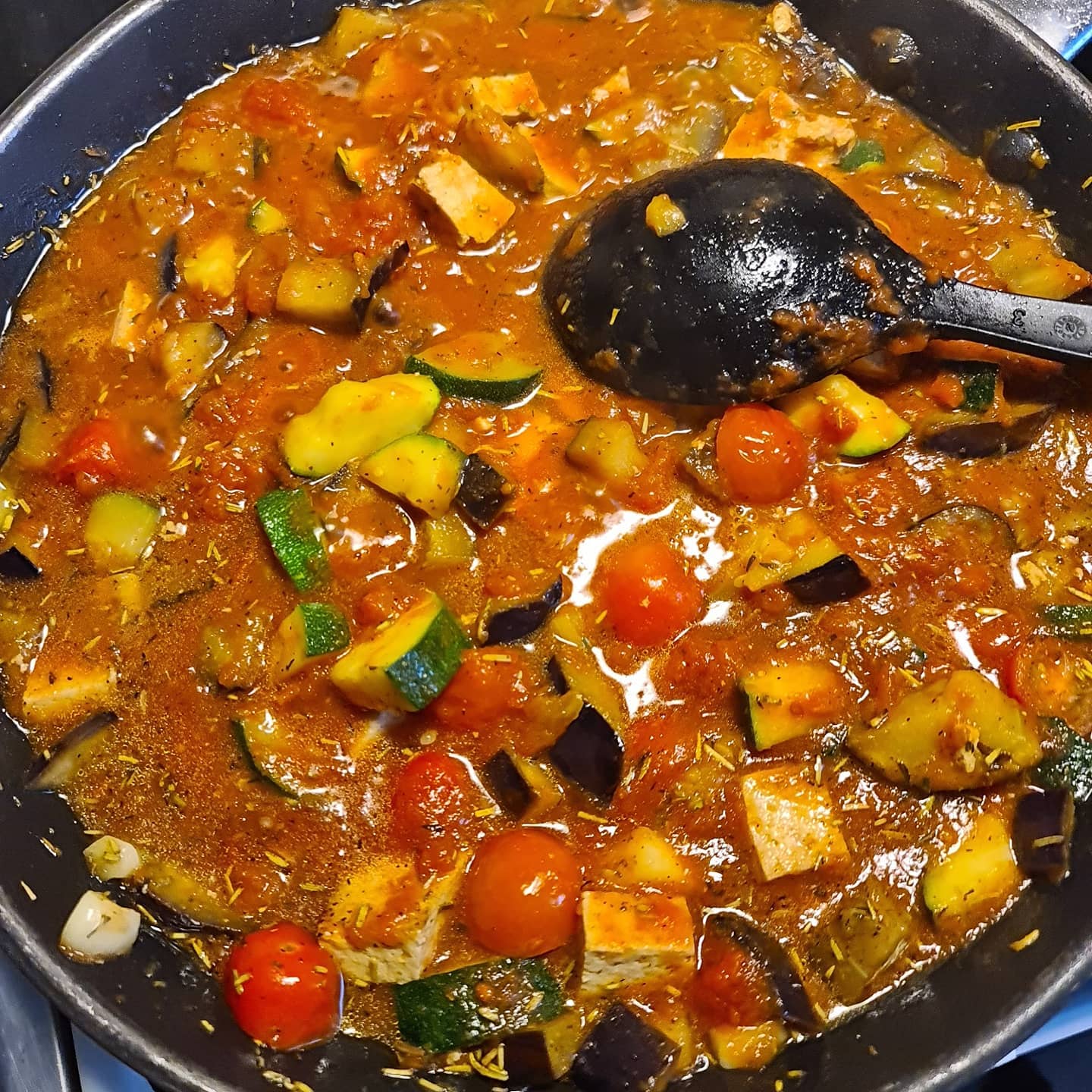 Quick and Delicious Pasta with Zucchini, Eggplant, and Tofu