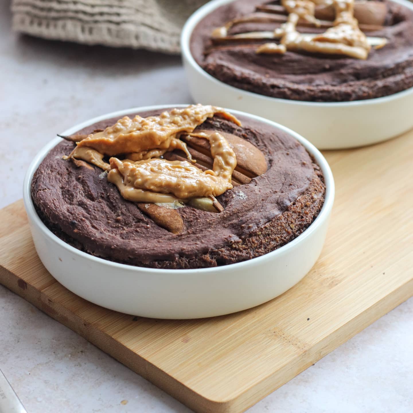 Chocolate Pear Ginger Baked Oats