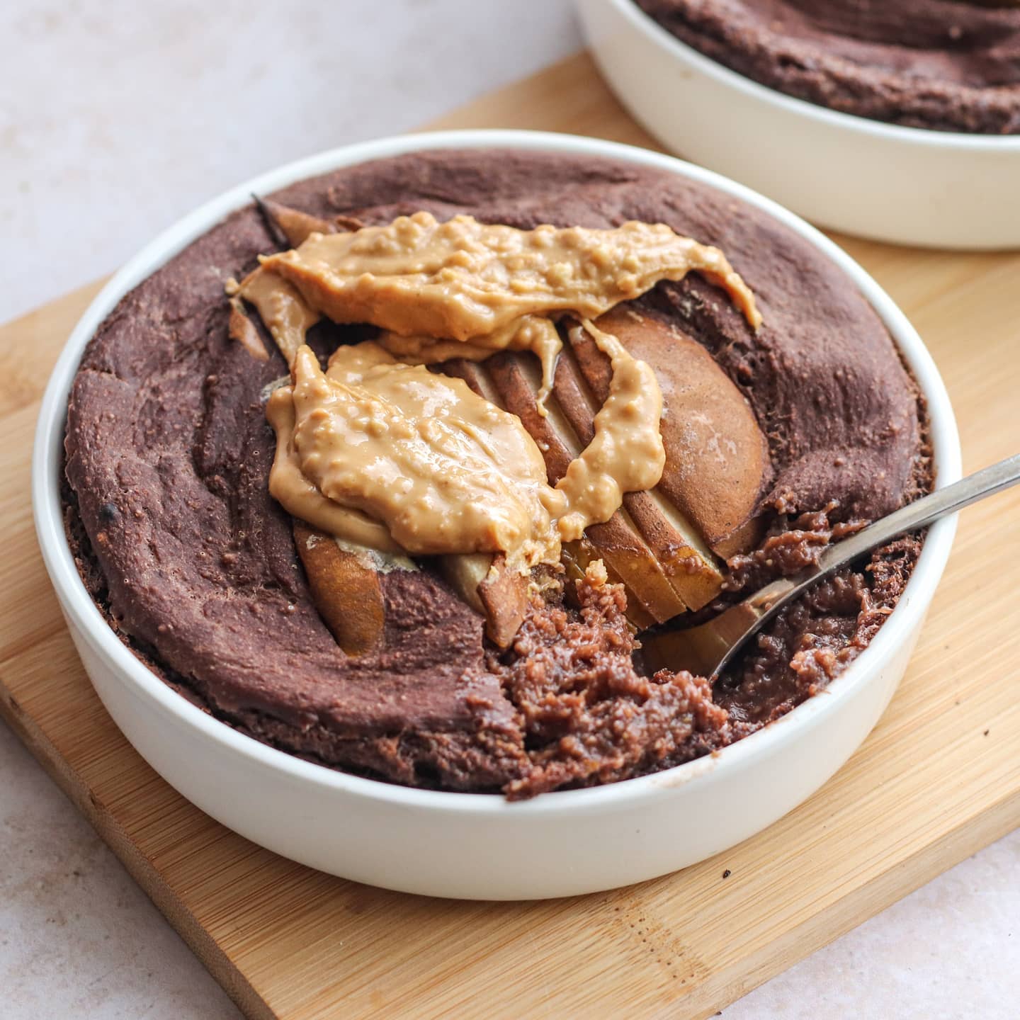 Chocolate Pear Ginger Baked Oats