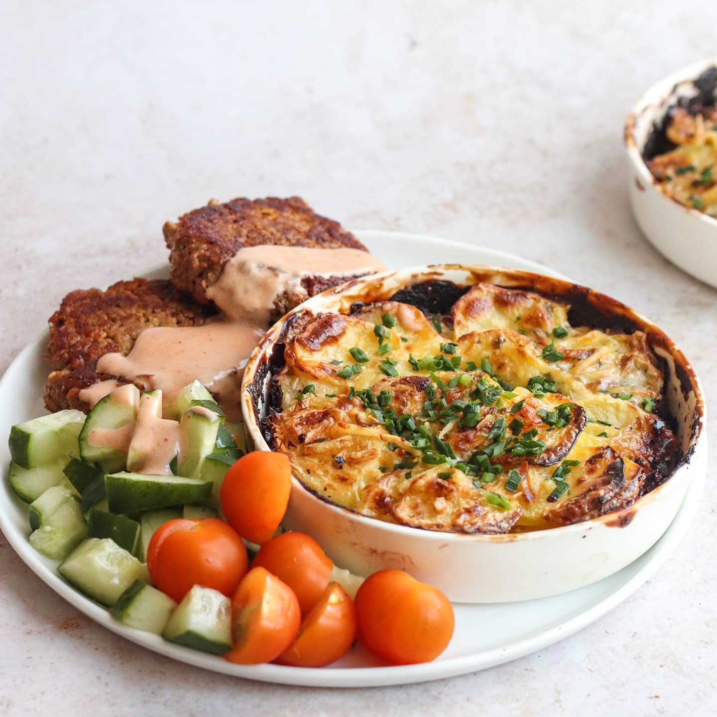 Single Serve Potato Gratin with Vegan Cheese