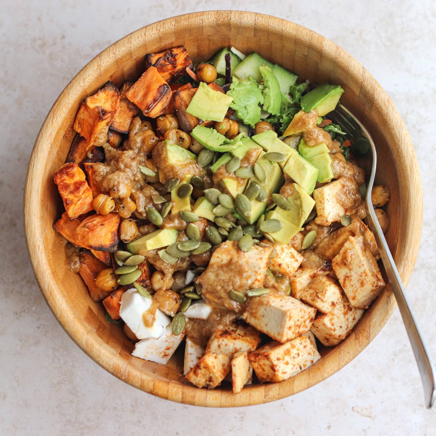 Vegan Buddha Bowl with Tahini Dressing