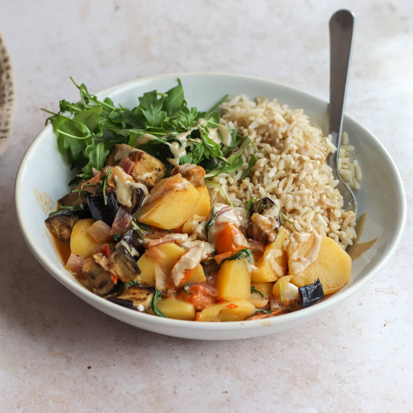 Creamy Coconut Eggplant and Potato Curry