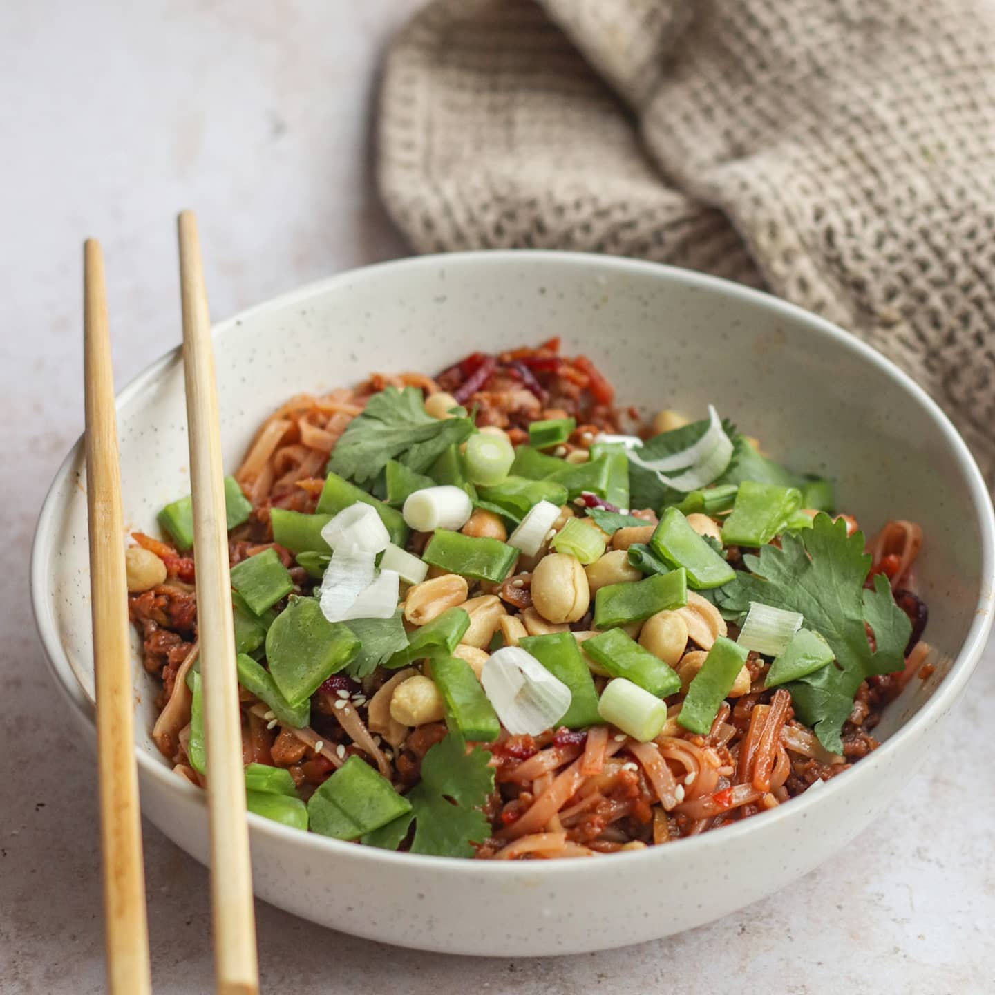 Spicy Vegan Noodle Bowl