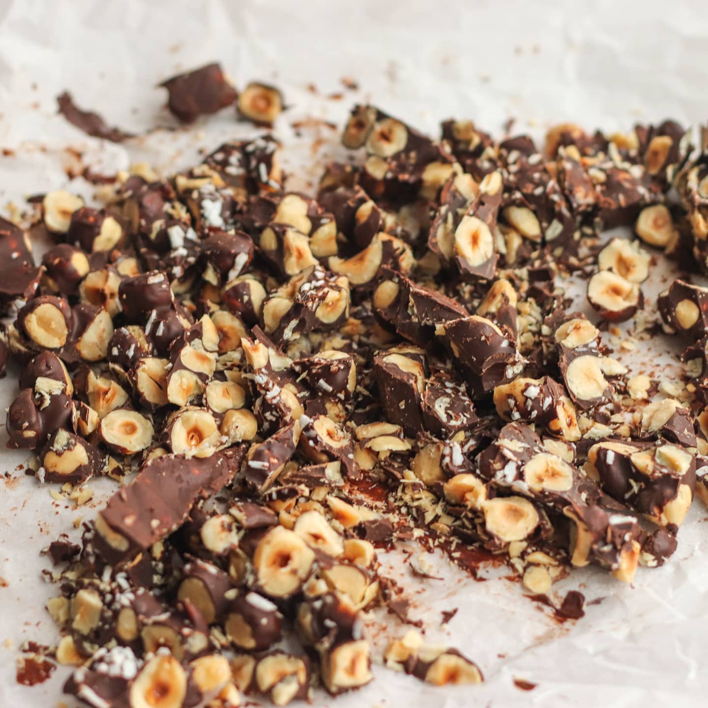 Vegan Chocolate Candy with Hazelnuts and Gingerbread Spices