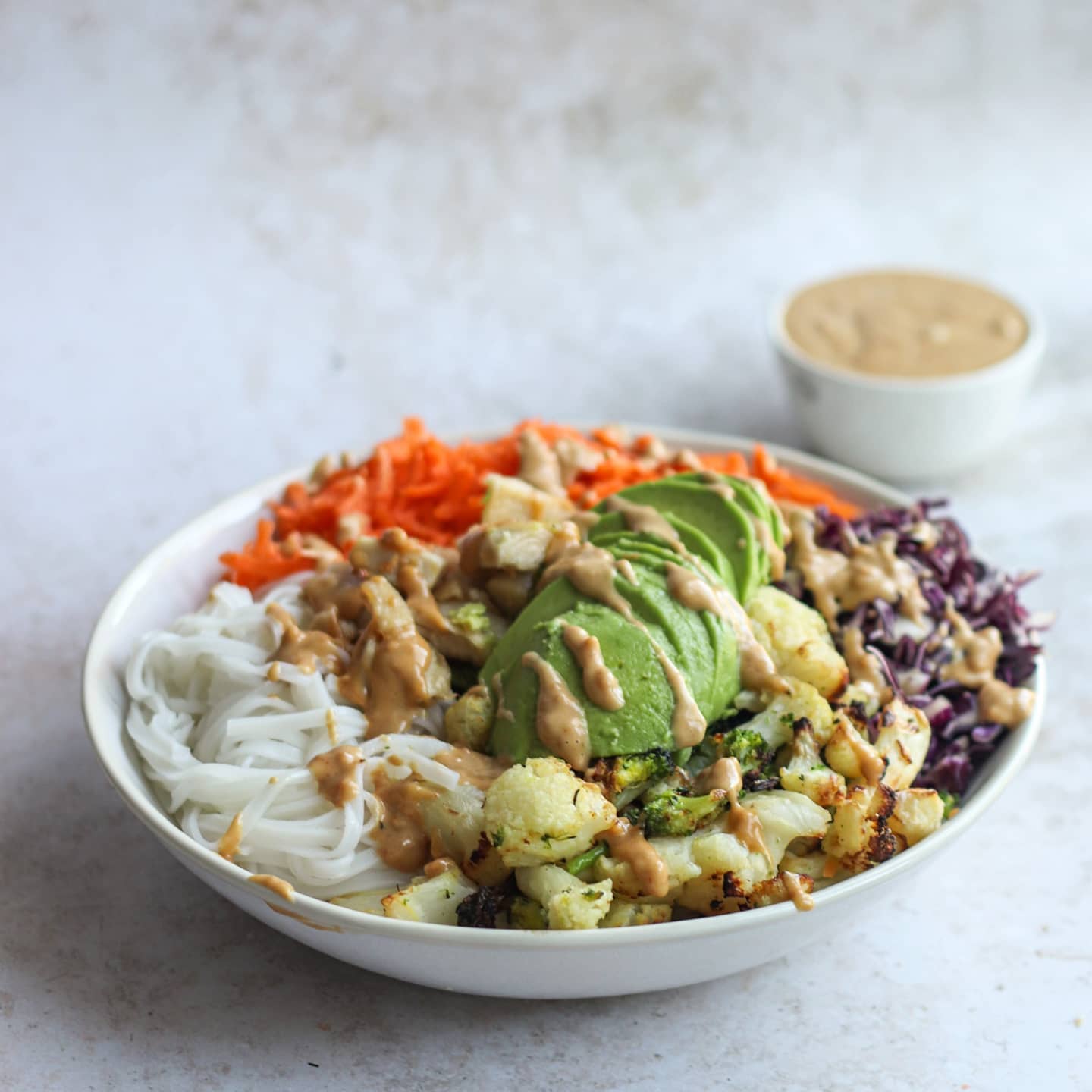Vibrant Veggie Buddha Bowl with Peanut Butter Dressing