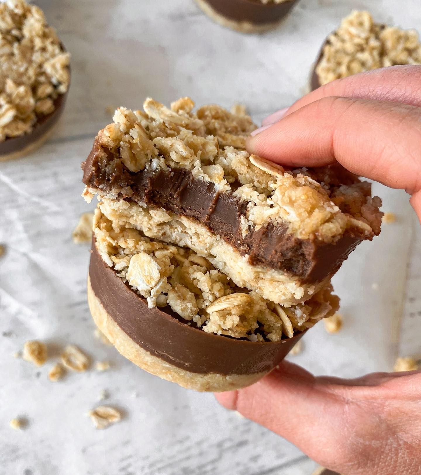 Chewy Crunchy Granola Fudge Cups