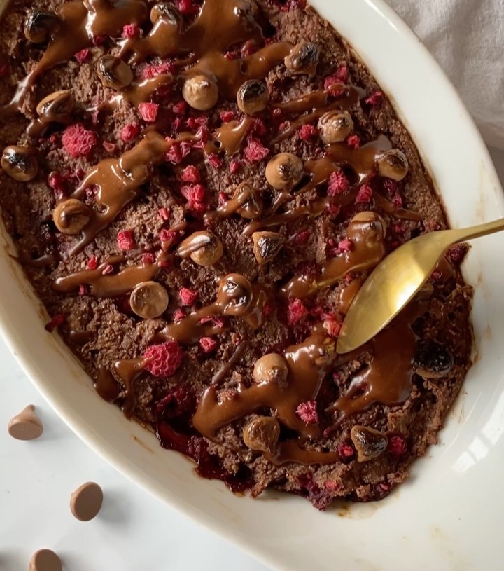 Choc Raspberry Baked Weetbix