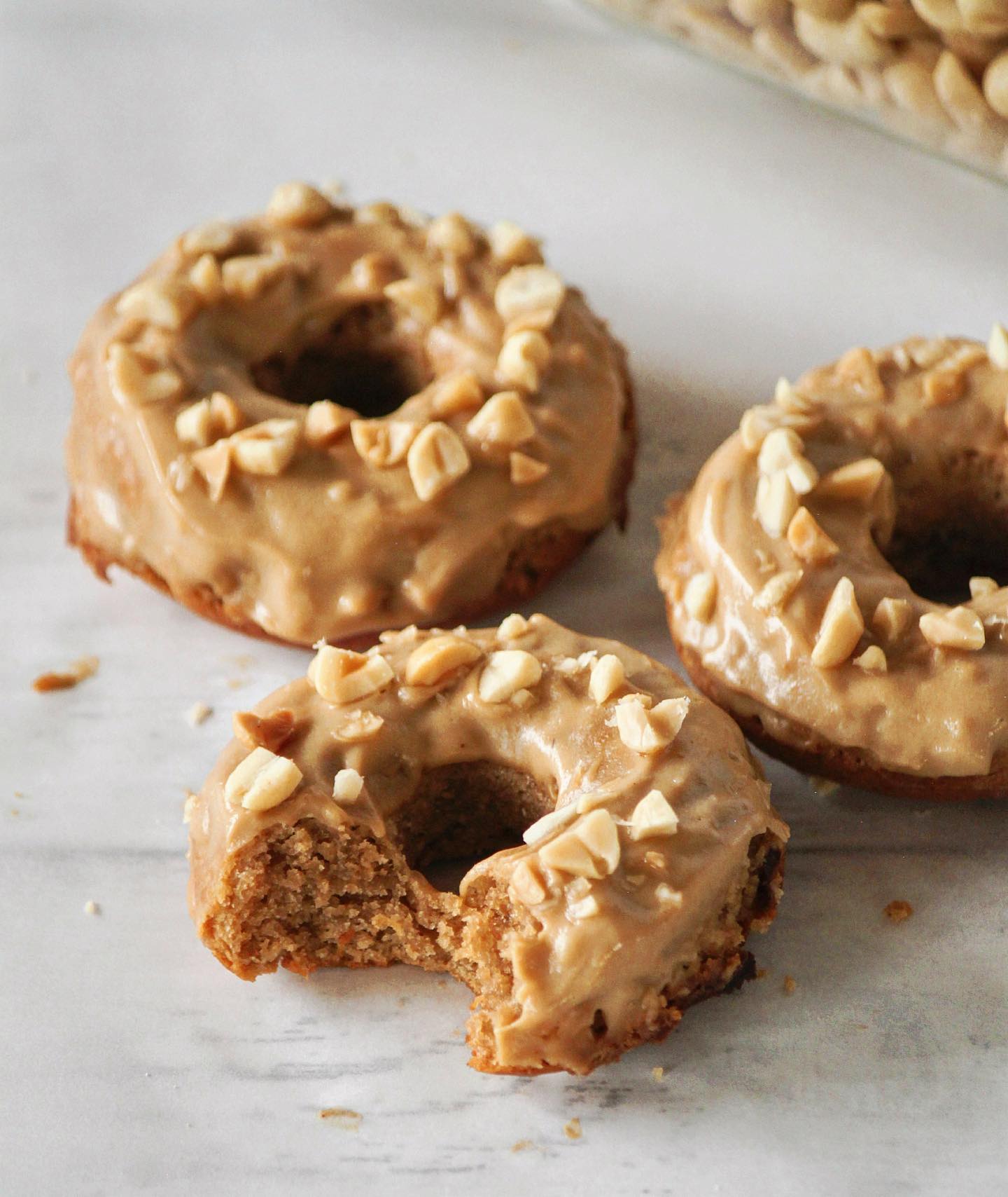 Fluffy Vegan Peanut Butter Donuts