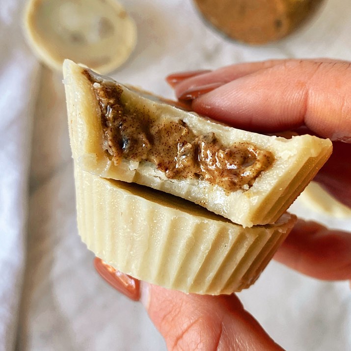 Salted Caramel Tahini Cups